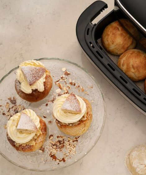 Klassiska semlor i air fryer - Recept