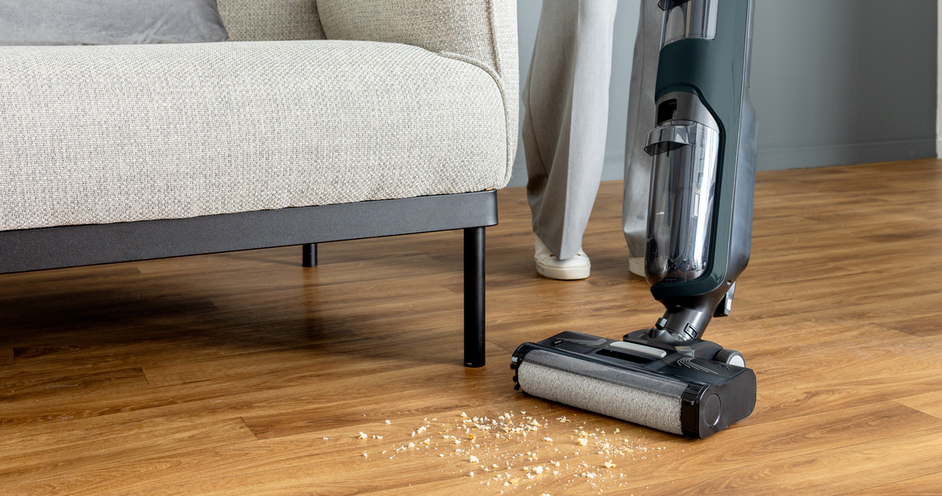 Sladdlösdammsugare för moppning