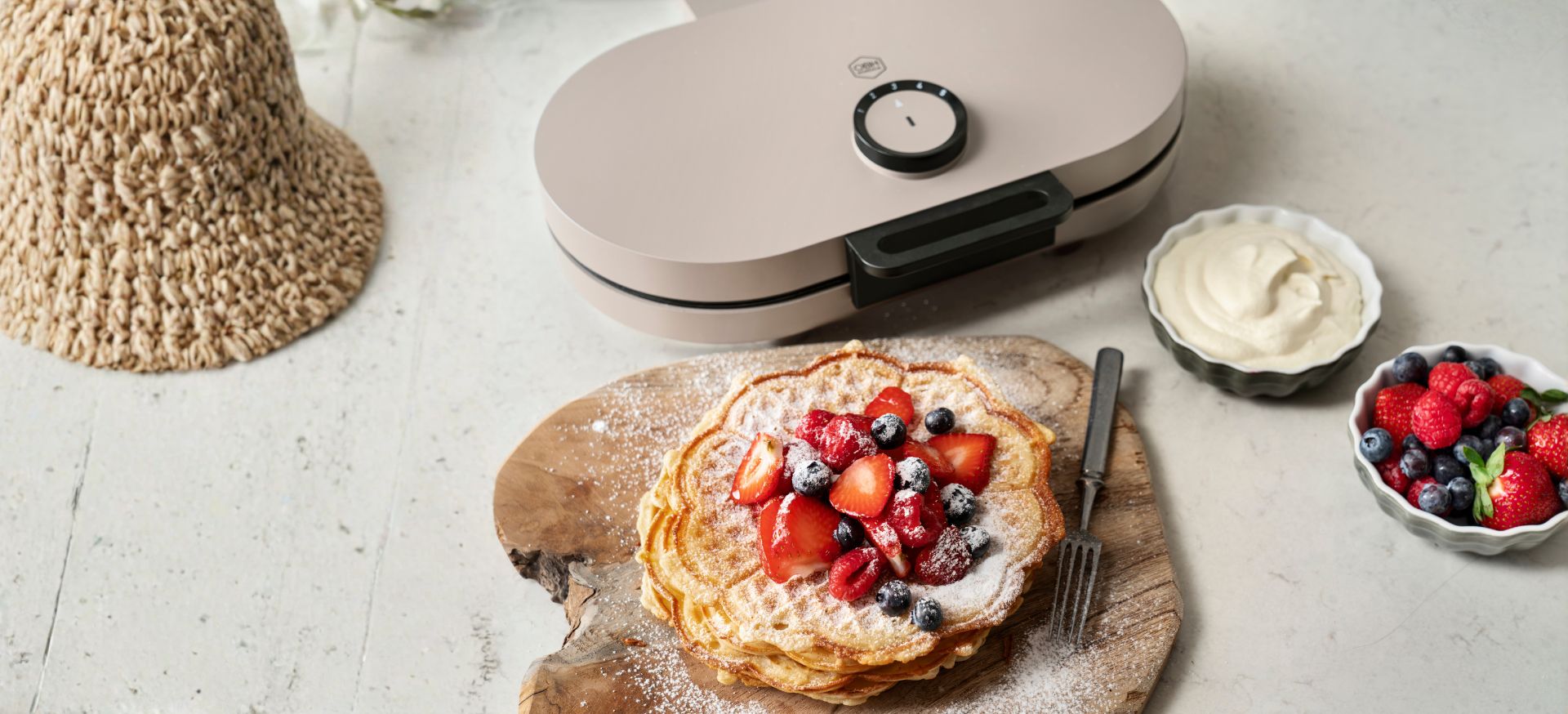 Electa dubbelt våffeljärnNjut av ett enkelt laga många perfekta våfflor hemma.