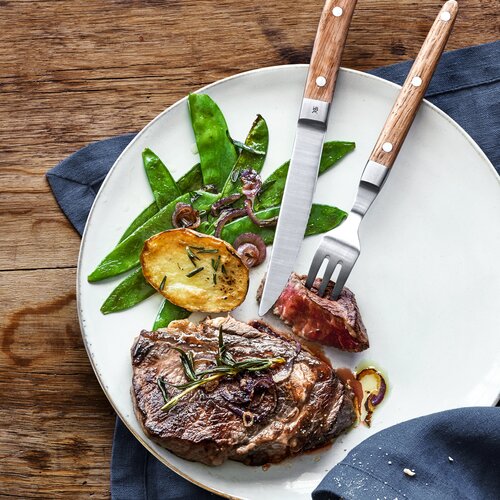 Ranch grillbestick set- 12 st, i ekträ, Rostfritt stål Cromargan® 