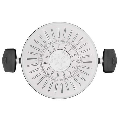 Gryta 24 cm/5,4L. med lock, Rostfritt stål Obelagd, Emotion Plus SS