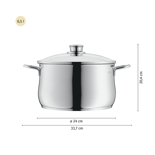 Diadem Plus gryta 24 cm /6,5 L m. Lock, Rostfritt stål Cromargan® 