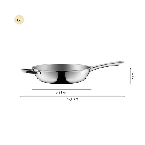 Profi Resist stekpanna hög 28 cm, Hybridbeläggning Non-Stick/ Stål 