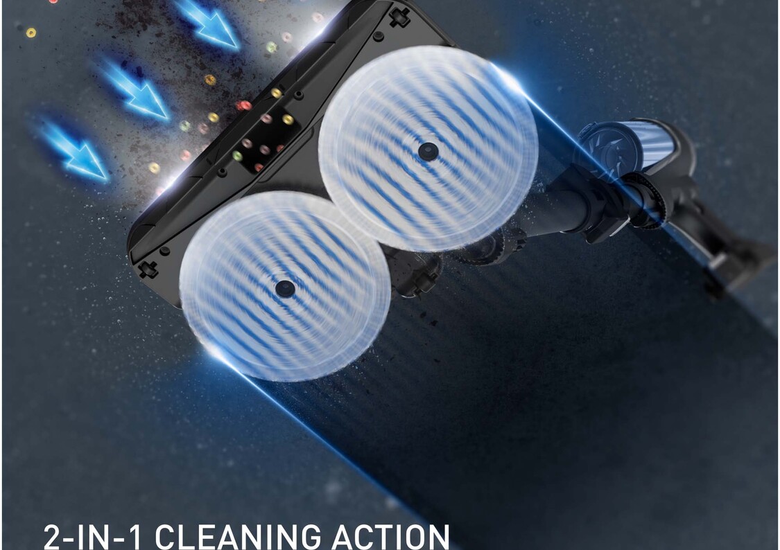 Aerospin- aqua head plockar enkelt upp partiklar
