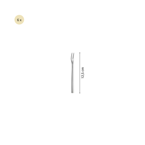 Nuova  tapas/påläggsgaffel set- 6 st (12,5 cm) Rostfritt stål  