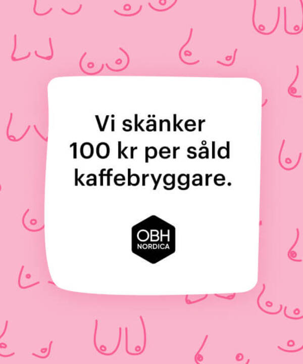 Vi skänker 100kr per såld kaffebryggare.