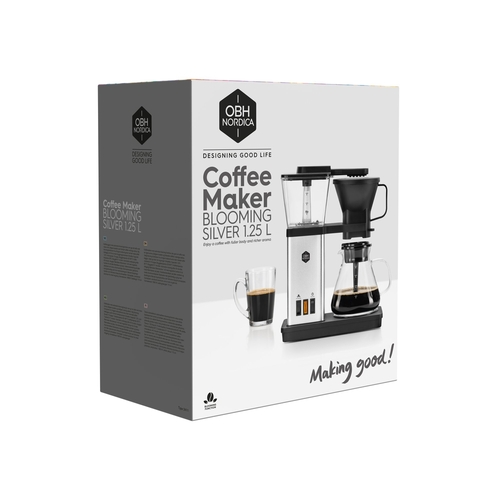 Blooming Kaffebryggare Matte Silver 10 koppar 