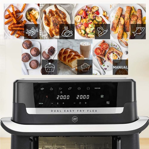 Flex Dual Easy Fry 9L Svart – Air fryer
