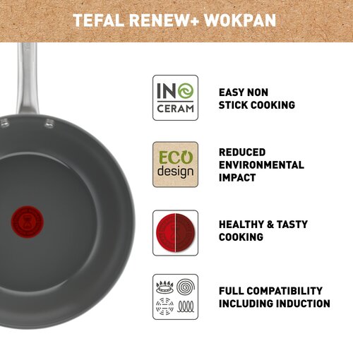 Renew+ Wokpanna 28 cm Grå 