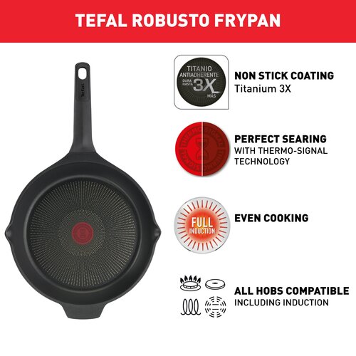 Robusto Stekpanna 24 cm Svart 