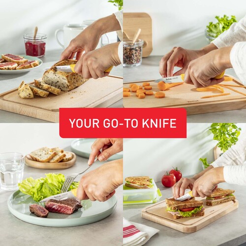 ColorFood tandad skalkniv 8 cm, Gul