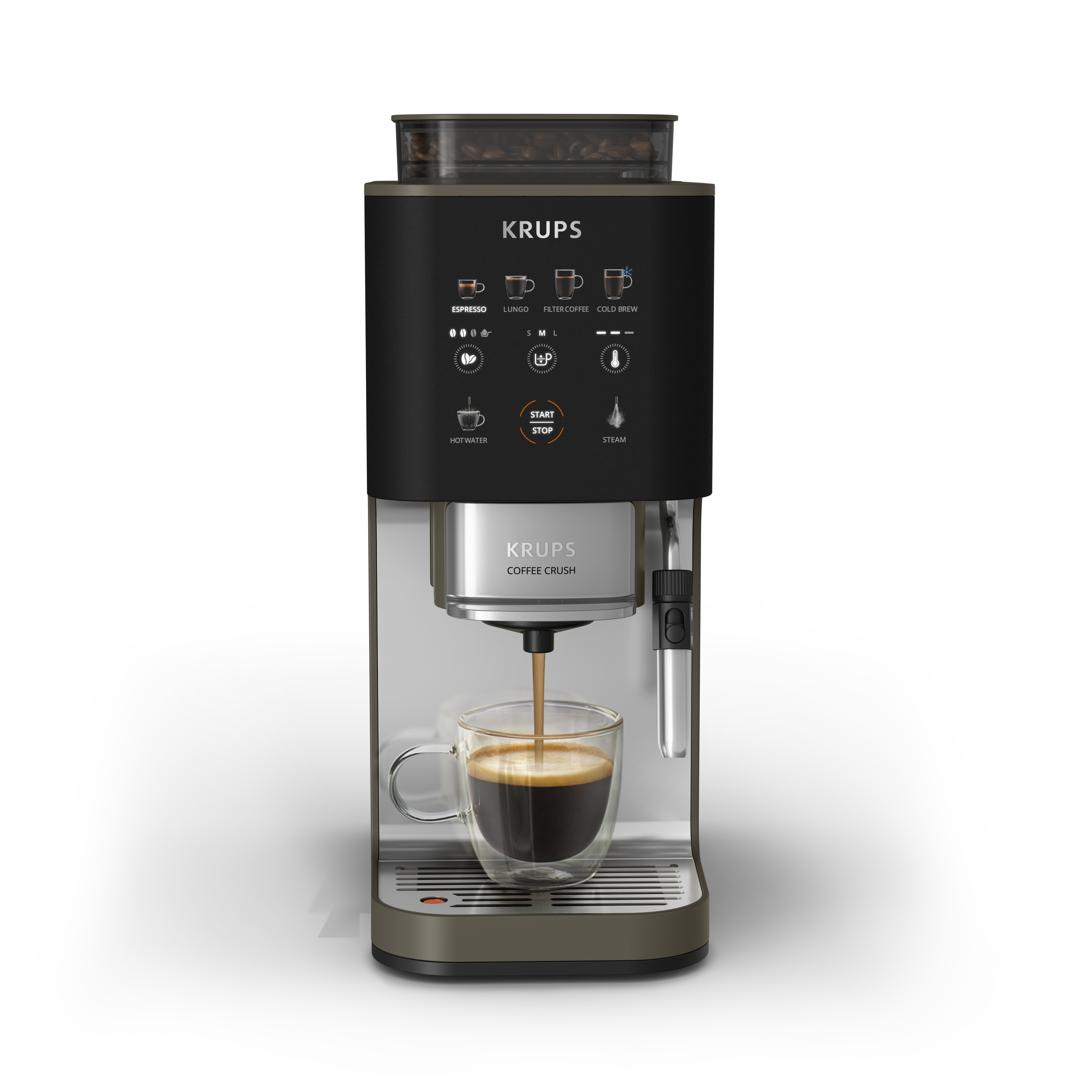 Krups Coffee Crush Experience Chrome, Kaffemaskin SA403BE0