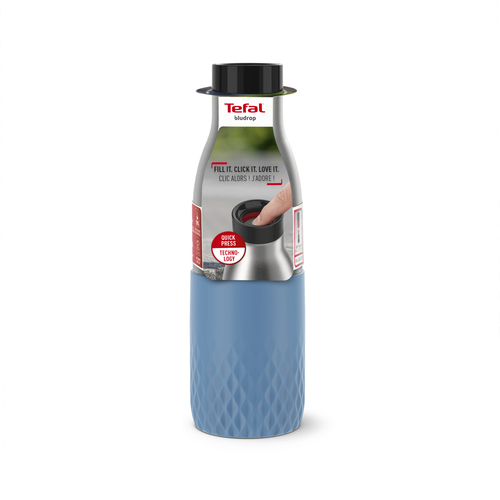 Bludrop Sleeve Vattenflaska i rostfritt stål / Sportflaska 0,5 l Blå 