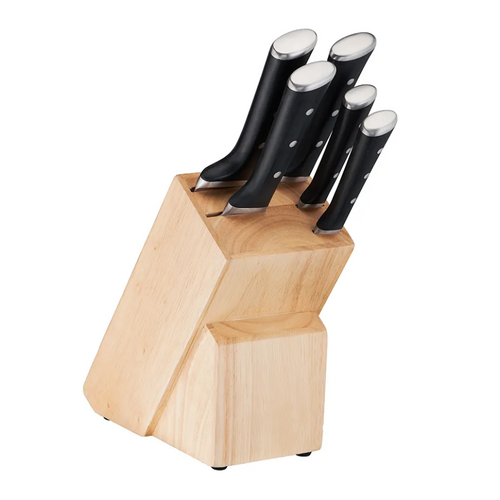 Ice Force Set Kökskniv Träblock + 5 knivar 