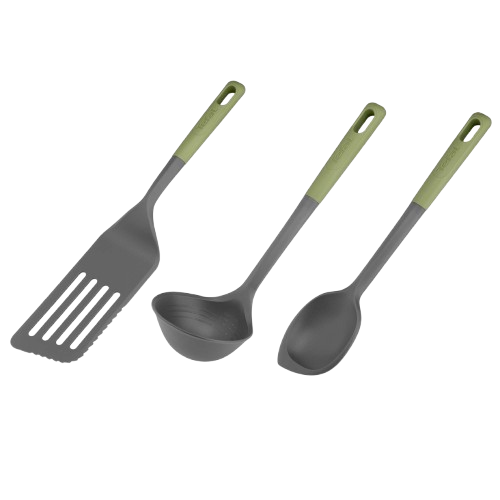 Essential 2in1 Set 3 Köksredskap (Lång vändare, slev, sked) 