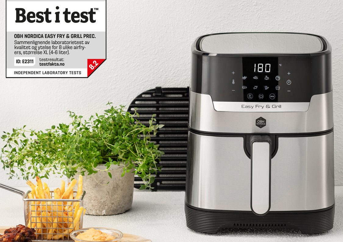 Easy Fry & Grill Precision+ 2in1 Air fryer Silver