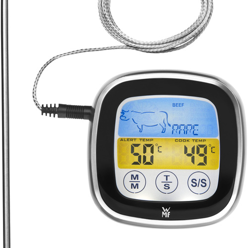 BBQ digital termometer med 5 nivåer/timer,  touch display 