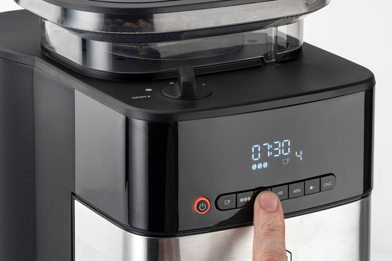 Kaffebryggare med kvarn 