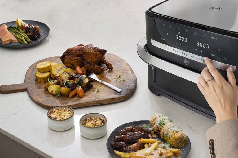 En airfryer är idealisk för snabb och krispig matlagning 