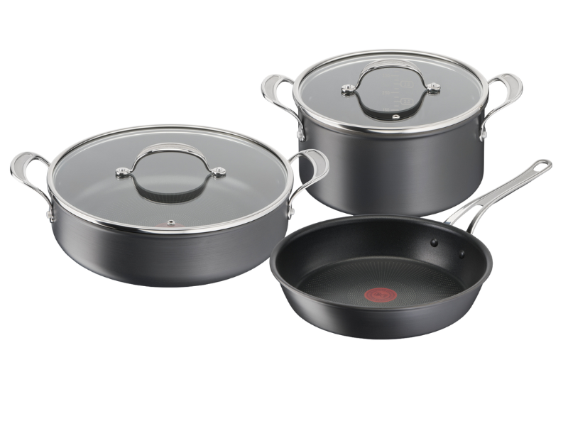JO Cook's Classics HA Set 5 pieces: Frypan 28 cm, All-in-One pan 30 cm +  Lid, Stewpot 24 cm + Lid