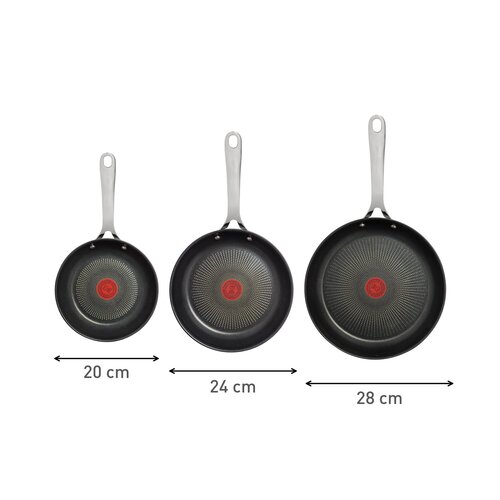 JO Cook's Direct SS Set 3 pieces: Frypan 20 cm, Frypan 24 cm , Frypan 28 cm