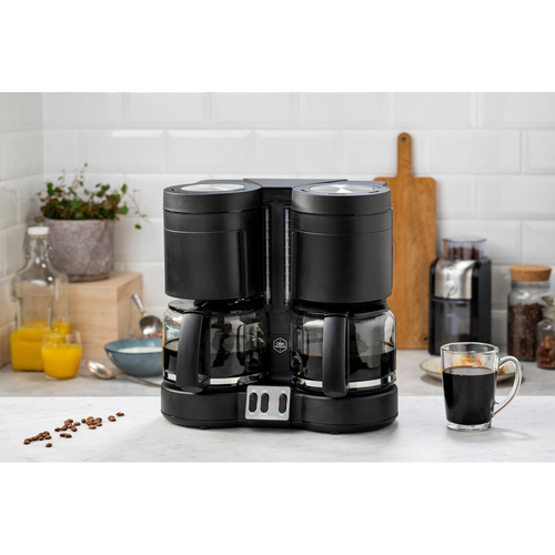 Duo Tech 2 Kaffebryggare i 1 Svart 20 koppar 