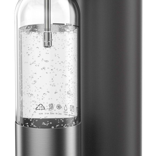 Element One kolsyremaskin med flaska, Black Lava