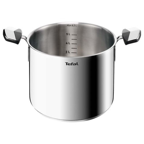 Pastagryta 22 cm/6,6 l. med lock, Rostfritt stål Obelagd, Emotion Plus SS 