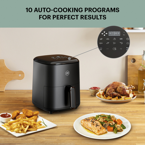 Easy Fry Max 5 L Svart - Digital Touch panel - Air Fryer