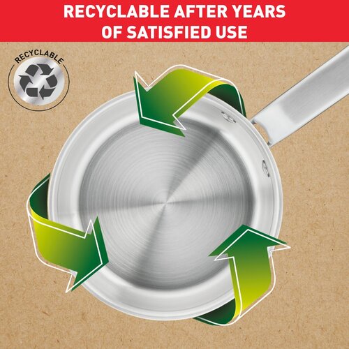 Recycle Kastrull 16 cm / 1,5L med lock Rostfritt stål 
