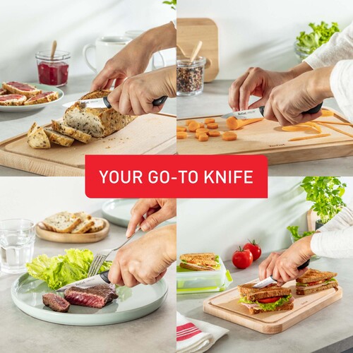 ColorFood tandad skalkniv 8 cm, Svart