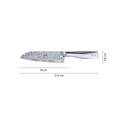 Grand Gourmet Damasteel, santokukniv 18 cm Rostfritt stål 18/10 