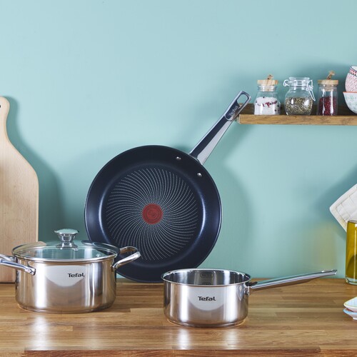 Cook eat Set Stekpanna, kastrull 4 delar Rostfritt stål 