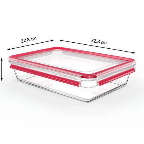 MasterSeal Glass Rectangular 3000 ml Matlåda 