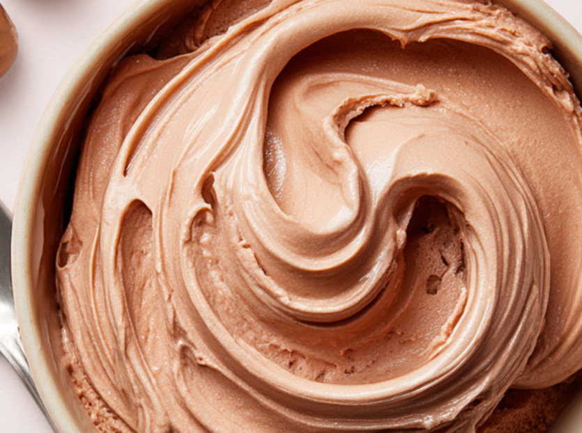 Gelato med Hasselnötkräm