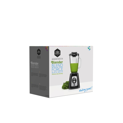 Blendforce Blender, Svart, Glaskanna - Krossar Is 