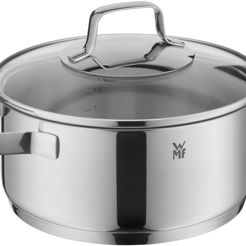 Belmonte grytset 5 st m. Lock (24/20/20/16/16 cm) rostfritt stål 
