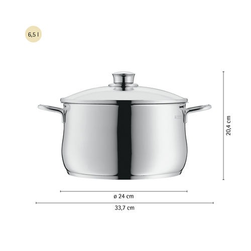 Diadem Plus gryta 24 cm /6,5 L m. Lock, Rostfritt stål Cromargan® 
