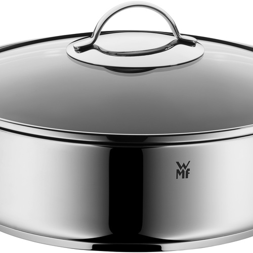 Traktörpanna 28 cm med Glaslock, Non-Stick Beläggning, Stålbotten 
