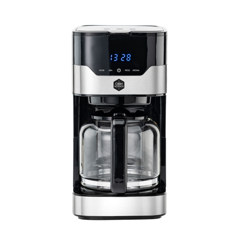 Timer Aroma Kaffebryggare Svart Silver Timerfunktion 