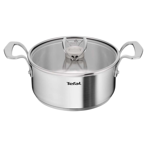 Gryta 20 cm/2,7L med lock, Rostfritt stål Obelagd, Extreme SS 