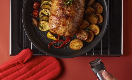 Stekpannor med avtagbart handtag