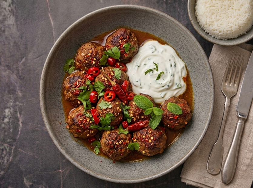 Kryddiga köttbullar med chili