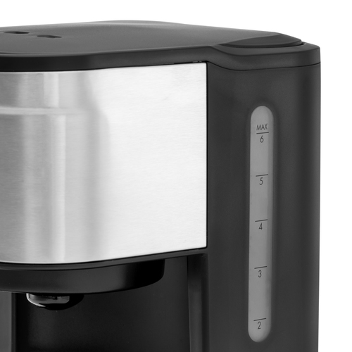 Coffee Prio Liten Kaffebryggare Svart/Silver 6 koppar 