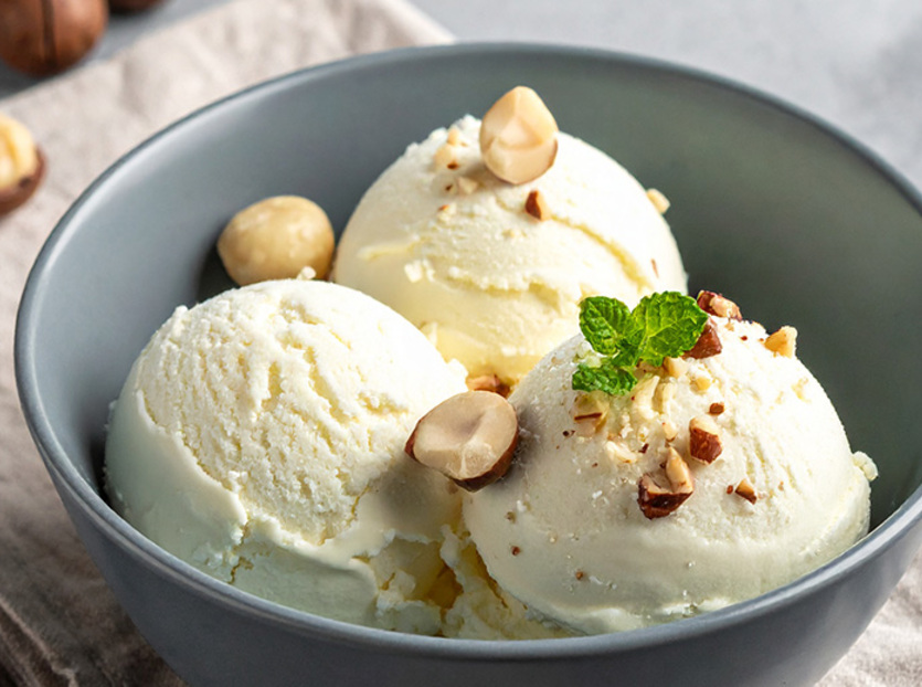 Vegansk macadamia glass