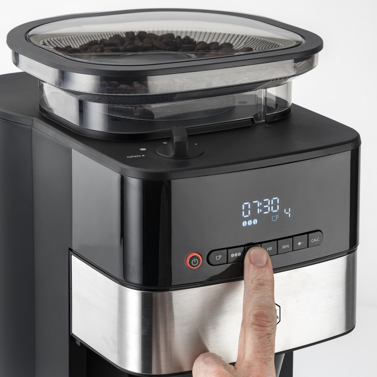 Kaffebryggare med inbyggd kvarn
