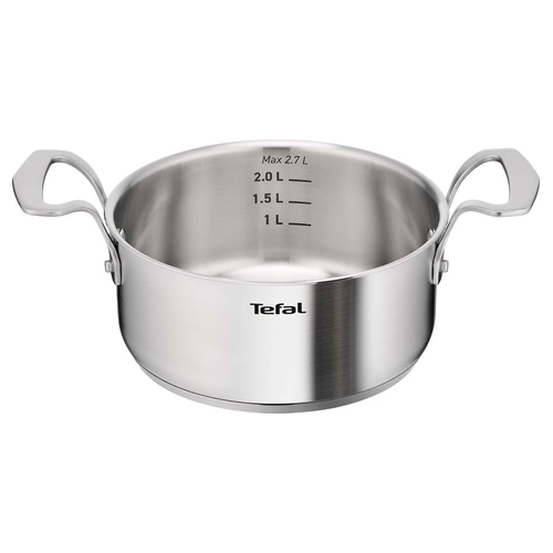 Gryta 20 cm/2,7L med lock, Rostfritt stål Obelagd, Extreme SS 