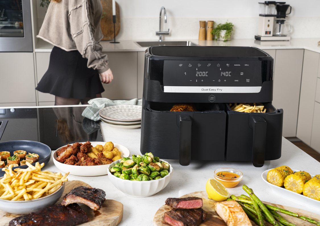 Air fryers i olika storlekar 