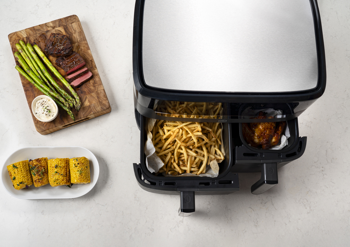 Hur länge ska frysta pommes vara i airfryer?