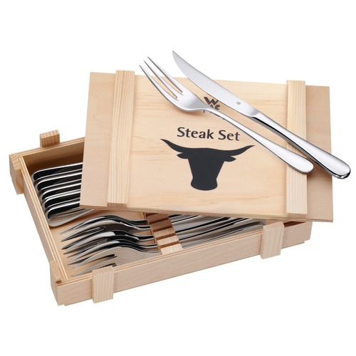 Grillbestick set- 12 st, med låda, Rostfritt stål Cromargan® 